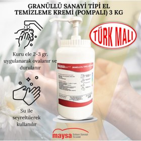 Resim Maysa Granüllü Sanayi Tipi El Temizleme Kremi (POMPALI) 3 Kg 