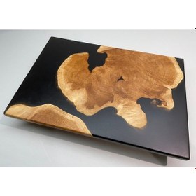 Resim Epoksi Sunum Tahtası Kahvaltı Sunum Tahtası Ağaç Tasarım 