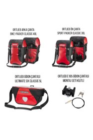 Resim Ortlieb Packer Classic Çanta Seti PCKR3030 (Kırmızı) 