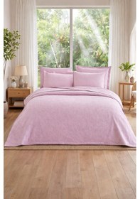 Resim Özdilek Jakar Lux Çift Kişilik Pike Takımı - Pembe Pembe 