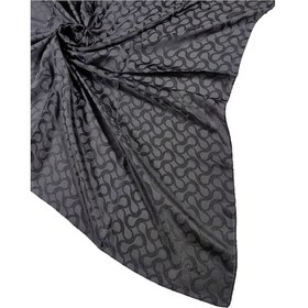 Resim Mim Eşarp Enba Jakarlı Geometrik Desenli Eşarp Füme 