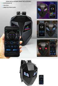 Resim TECHNOMEN Motorsiklet/Bisiklet LED ekran akıllı çanta lokomotif sırt çantası su geçirmez 