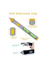 Resim Elektronik Silgi Pilli 1 Paket Otomatik Taşınabilir Kalem Silgi Karakalem Eskiz Çizim Grafit Elektrikli 