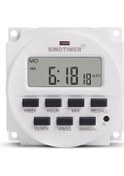 Resim Sınotımer 12v Haftalık 7 Gün Dijital Programlanabilir Zamanlayıcı Anahtarı Röle Kontrolü - Beyaz 