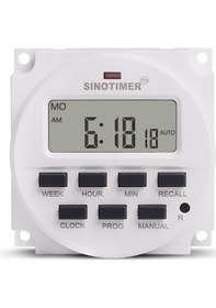 Resim Sınotımer 12v Haftalık 7 Gün Dijital Programlanabilir Zamanlayıcı Anahtarı Röle Kontrolü - Beyaz 