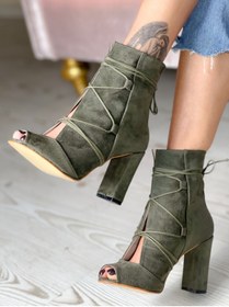 Resim irmona Happy Haki Ipli Yazlık Topuklu 