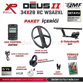 Resim XP Dedektör Deus 2 Dedektör - 34X28CM Fmf Başlık, Ana Kontrol Ünitesi, WSA2XL Kulaklık 