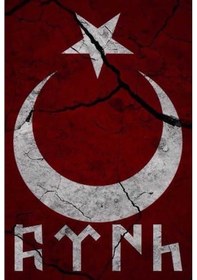 Resim Türk Bayrağı Eski Türkçe Sticker 01699 