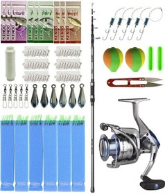 Resim Yekoutdoor Okuma Surf Kamışı Olta Seti Okuma Alaris Tele Surf 420 Cm 100-200 Gr Surf Kamışı&okuma Safina Pro 8000 Olta Makinesi 
