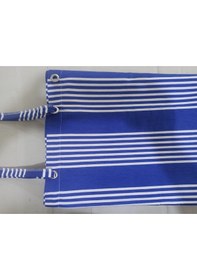 Resim Ceylan Home Balkon Perdesi Kuş Gözü Ölçü Seçenekli Mavi İnce Çizgili Mavi 