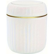 Resim Dashanshop Beyaz Masaüstü Çöp Kutusu, Ev Ofis Yatak Odası İçin Mini Çöp Kova 