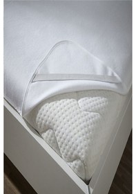 Resim Divanev 70x120 Cm Pamuk Bebek Alezi Köşe Lastikli Sıvı Geçirmez Beyaz 