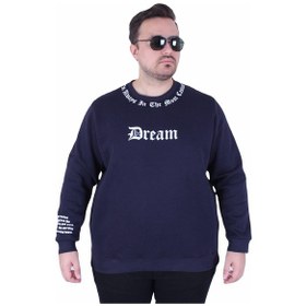 Resim Mocgrande Büyük Beden Bisiklet Yaka 3ip Sweat Dream 25715 Lacıvert Lacivert 