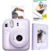 Resim Fujifilm Instax Mini 12 Lila Fotoğraf Makinesi 20'li Film ve Mini Albüm Seti 