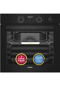 Resim Simfer 8244 11 Fonksiyon Steam Master Ankastre Fırın Siyah Cam Dijital 