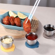 Resim 4 adet/6 adet Lezzetli İyi Zaman Mutfak ve Restoran Servis Malzemeleri, Küçük ve Taşınabilir Bölümlü Baharat Tabağı, Açık Hava Piknik Paslanmaz Çelik Sos Bardakları, Kapaklı Salata Ketchup Baharat Kapları, Kahve Çekirdekleri, Toz, Silikon Kapaklı Daldırma Tabağı, Bir Kutuda Bir Lezzet ile Kokuya Karşı Koruma, Depolama, Kamp, Mutfak ve İçecek Eşyaları için Yığınlanabilir 