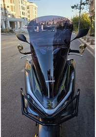 Resim Motocam Honda Pcx Siperlik Ön Cam 2025 Model 66cm Siyah Renkli 4mm 