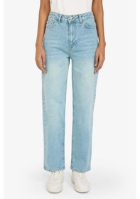 Resim Defacto Comfort Straight Normal Bel Bilek Boy Jean Yıkamalı Pantolon G2215ax25wnnm28 Mavi 