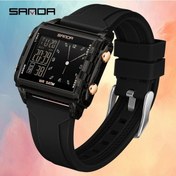 Resim Primepickings Sanda Unisex Digital Spor Saati Transparent Black Gece Işığı Fitness Takipçi Diğer 