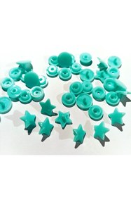 Resim Celines Wonders Kalite Garantili T5=12,5 Mm Yıldız Şekilli Çıtçıt, 10 Adet, Plastik Çıt Çıt Turkuaz Çıt Çıt 