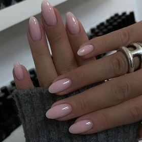 Resim 24 Adet Seksi Olgun Badem Pembe Kare Tırnak Uçları ve Kutikula Seti 