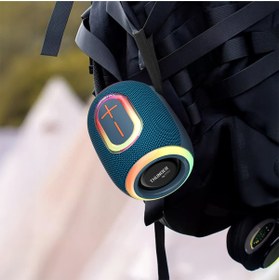 Resim WIWU H9 RGB Işıklı Askılı TWS Bluetooth Speaker Hoparlör v5.3 10W Mavi 