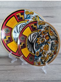 Resim Konyax Pasta Ve Servis Tabağı Set 6 Kişilik 12 Parça Canga Çok Renkli 