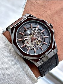 Resim Tı-604c Tıger Otomatik Çelik Erkek Saati Siyah 