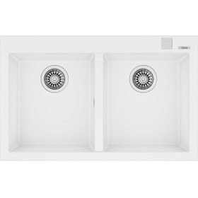 Resim Teka Forsquare 790 Tg Çift Hazneli Tegranite + Eviye - Arctic White - 115260018 