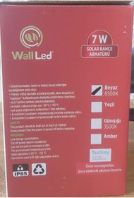 Resim WallLed SOLAR BAHÇE ARMATÜR 7W BEAYZ IŞIK 