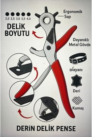 Resim Genel Markalar 6 Farklı Boyutta Kemer Delme Pensesi Kemer Delici Delik Açıcı Şık 