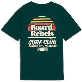 Resim Puma MID90S Graphic Tee IV B Yeşil Unisex Çocuk Kısa Kol T-Shirt 