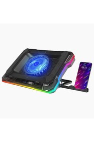 Resim Hype Store S49 Cyclone Laptop Notebook Soğutucu Stand RGB Renkli Oyunculara Özel 2 USB Port 140mm Fan 14-19inç 