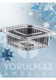 Resim 250 Gr Kapaklı Sızdırmaz Kullan-at Plastik Kase Paket Servis & Buzdolabı İçin 24 Lü 