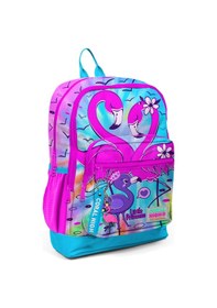 Resim Kids Mavi Pembe Flamingo Desenli 4 Lü Okul Çanta Seti 4set23730 