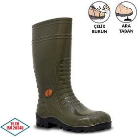 Resim Palalı Çelik Burunlu Çelik Ara Tabanlı Iş Güvenliği Çizmesi S5-117 Su Geçirmez 