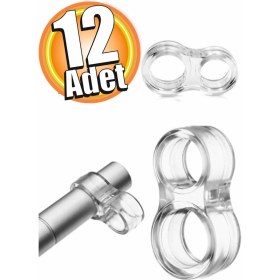 Resim Alay Ticaret 12 Adet Şeffaf Silikon Kapı Durdurucu Tutucu Pencere Kolu Stoperi Kapı Tamponu 