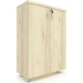Resim Modüler Dünyası Kapaklı Kitaplık Dosya Dolabı Meşe - 80X38X117 (307721871) Meşe 