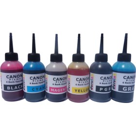 Resim Duruink Canon Pixma 6 Renk Uyumlu 6 x 100 ml Mürekkep Dolum Seti 