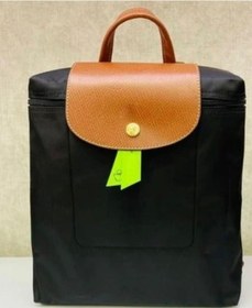 Resim Kadın Siyah Kahve Kapaklı Su Geçirmez Sırt Çantası-çanta SİYAH-GRİ 