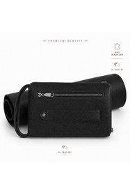 Resim Derin Viral Gerçek Deri Erkek El Çantası, Telefon Bölmeli , El Askılı Premium Fermuarlı Clutch Cüzdan 