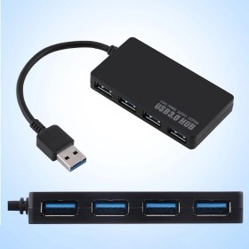 Resim USB 3.0 Hub 4 Port 3.0 USB Çoklayıcı Ultra Ince Slim USB Çoklayıcı Güç Bağlantı Noktalı 