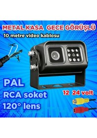 Resim Go-480 Metal Kasa Ledli Araç Kamerası 12-24 V Pal 