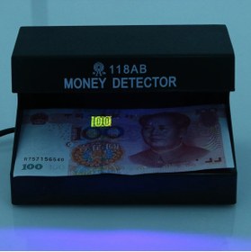 Resim Derwell Para Euro Dolar Tespit Cihazı Makinesi Kontrol Dedektör Aleti Mor Işıklı Uv Işık Dedektör Elektrikli 