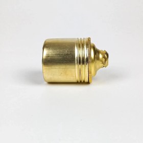 Resim Dekoratif E27 Metal Düz Gold Renk Duy (1 ADET) 