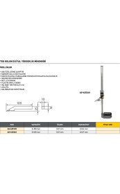 Resim Fett 0-600 mm Asimeto Tek Kolon Dijital Yükseklik Mihengiri AS-625240 