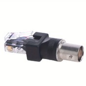 Resim 1 Adet Ağır Hizmet Tipi BNC Dişi RJ45 Erkek RF Adaptör Bağlantı Parçası - Profesyonel CCTV, RF Sistemleri ve Ev Sineması için Nikel Kaplama Endüstriyel Koaksiyal Kablo Konnektörü - RG59, RG6, Ethernet Kablolarıyla Uyumlu - İç Komponent Gerekmez, Metalik Yüzey, Dayanıklı Yapı 