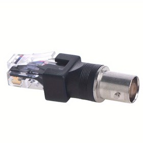 Resim 1 Adet Ağır Hizmet Tipi BNC Dişi RJ45 Erkek RF Adaptör Bağlantı Parçası - Profesyonel CCTV, RF Sistemleri ve Ev Sineması için Nikel Kaplama Endüstriyel Koaksiyal Kablo Konnektörü - RG59, RG6, Ethernet Kablolarıyla Uyumlu - İç Komponent Gerekmez, Metalik Yüzey, Dayanıklı Yapı 