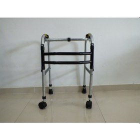 Resim Bayteks Çocuk Walker Alüminyum Tekerleki Katlanabilir Yürüteç 