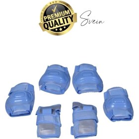 Resim Premium Çocuk Için Paten Kaykay Scooter Bisiklet Koruyucu Dizlik Dirsek Set Takımı 6 Parça Ekipman 